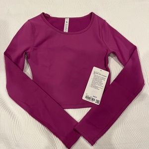 Lululemon Wunder Train Cropped LS size 0 NWT